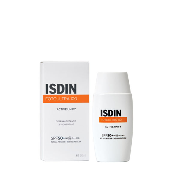ضد آفتاب اکتیو یونیفای SPF50+ بی‌رنگ ایزدین | ضد لک و روشن‌کننده پوست